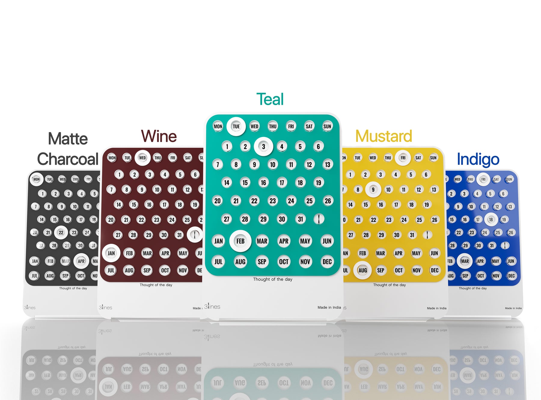 Perpetual Desk Calendar. Never Expires.