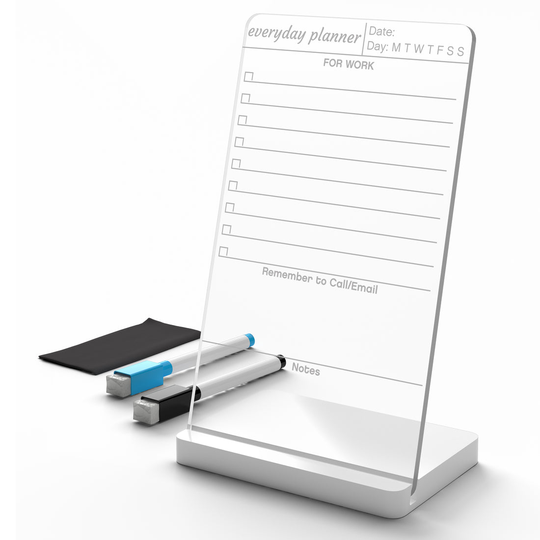 Clarity+ All-in-One Acrylic Daily Planner with Built-in Phone Dock and Task Organizer by 3lines