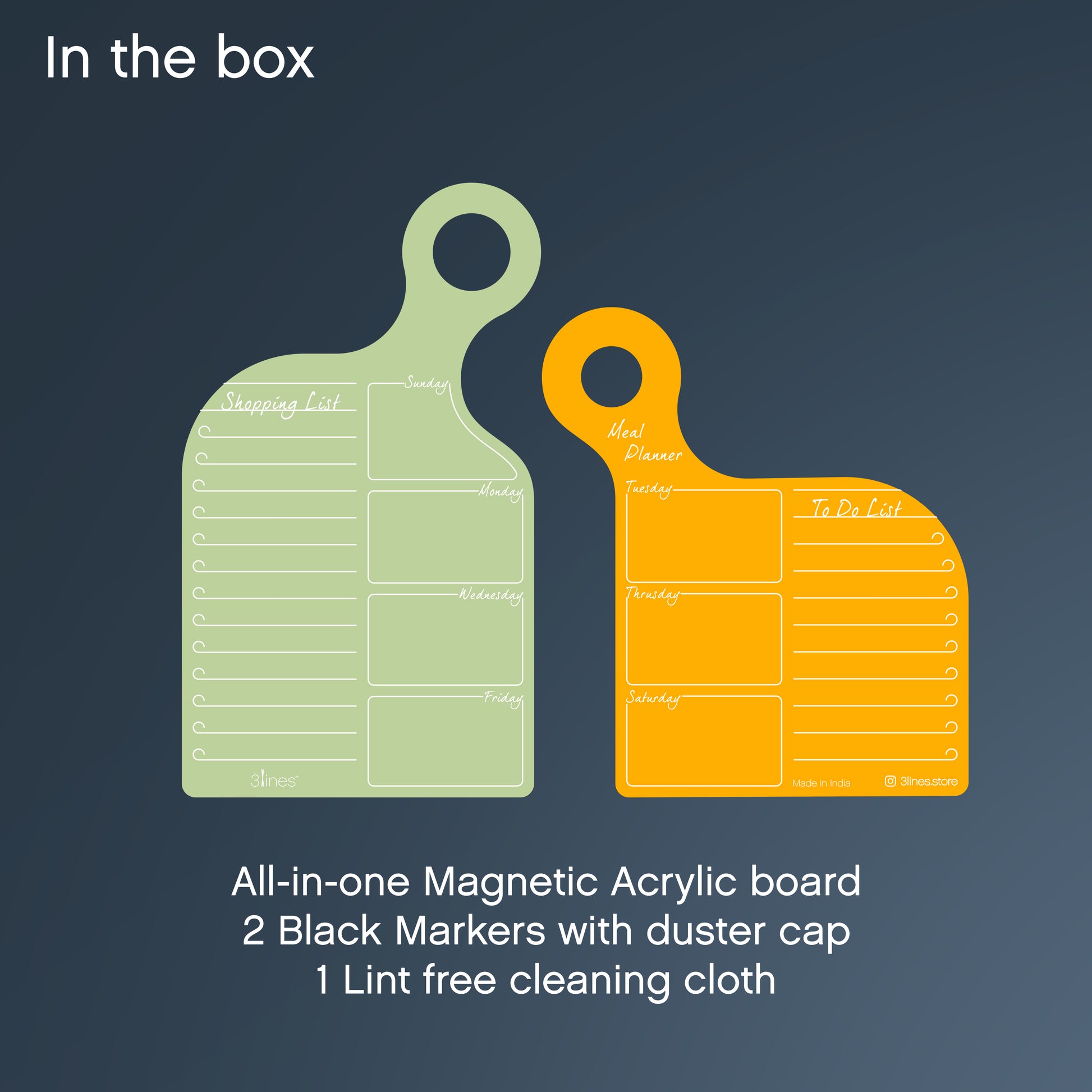 TWOgether magnetic acrylic board writing surface close-up